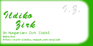 ildiko zirk business card